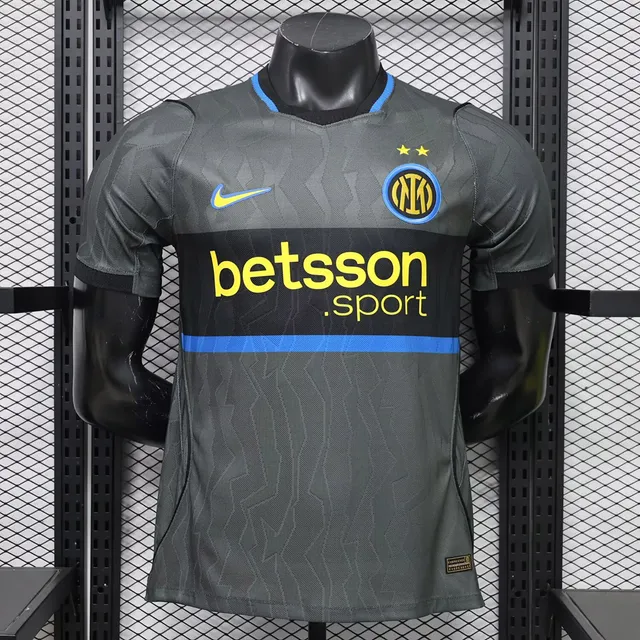 Inter Terza Maglia 2026/27 Player maglia calcio antracite fascia nera