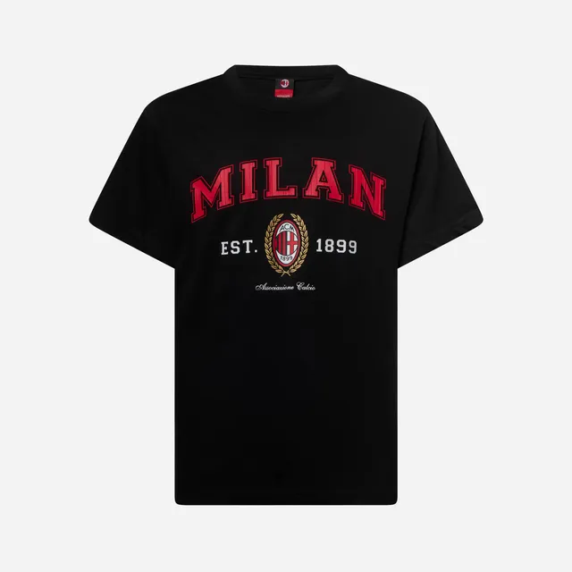 AC Milan College maglietta uomo nera cotone taglia L