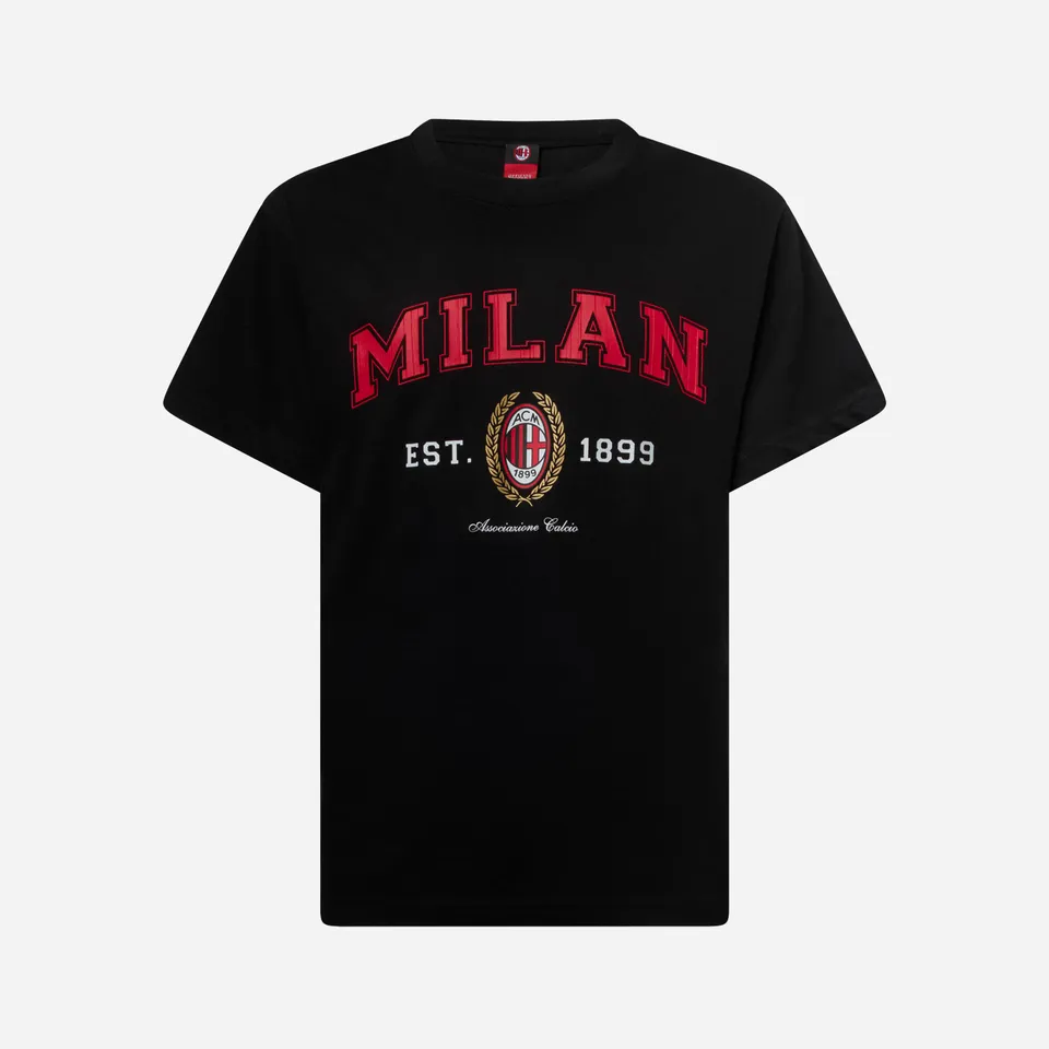 AC Milan College maglietta uomo nera cotone taglia L