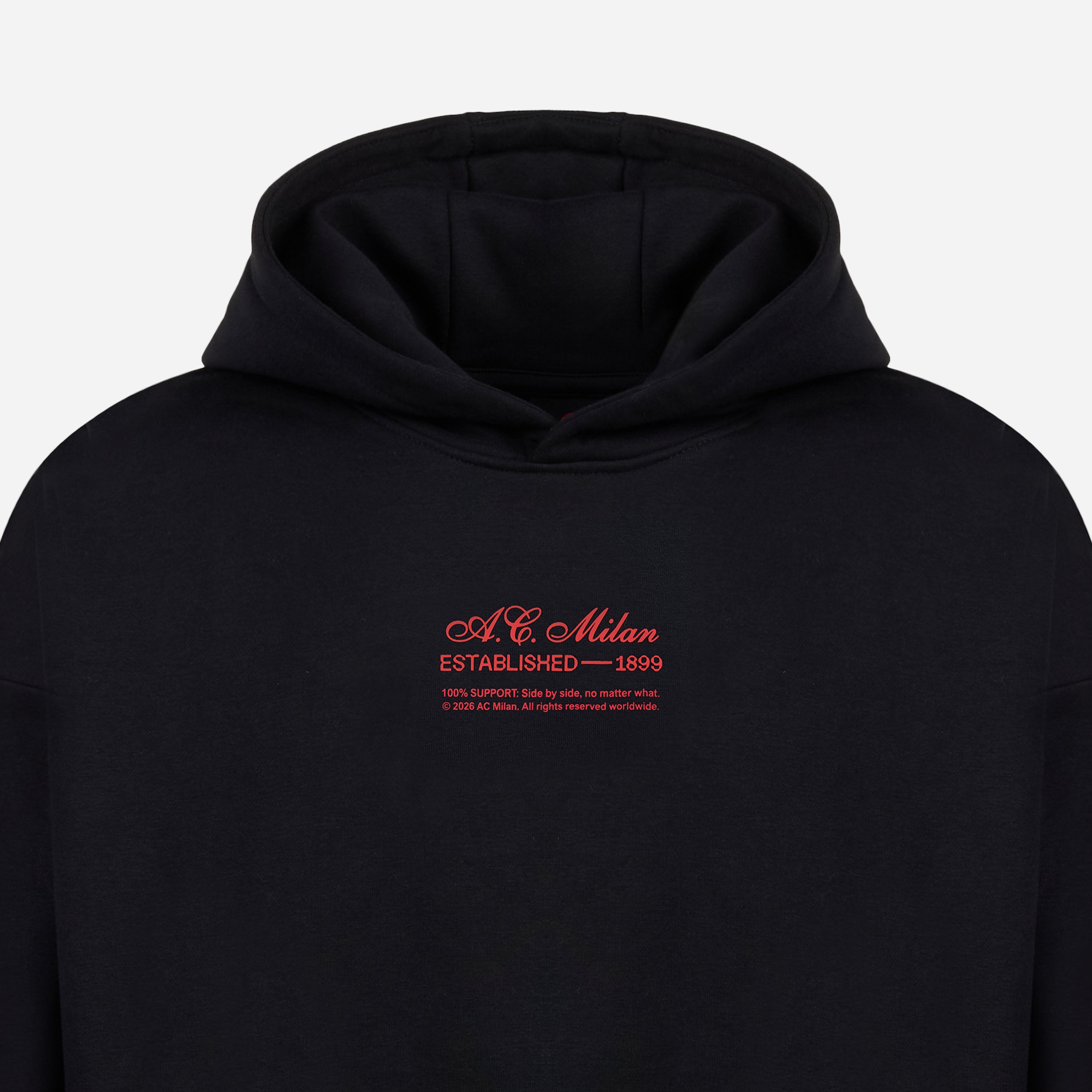 AC Milan Casciavit felpa cappuccio uomo nera cotone