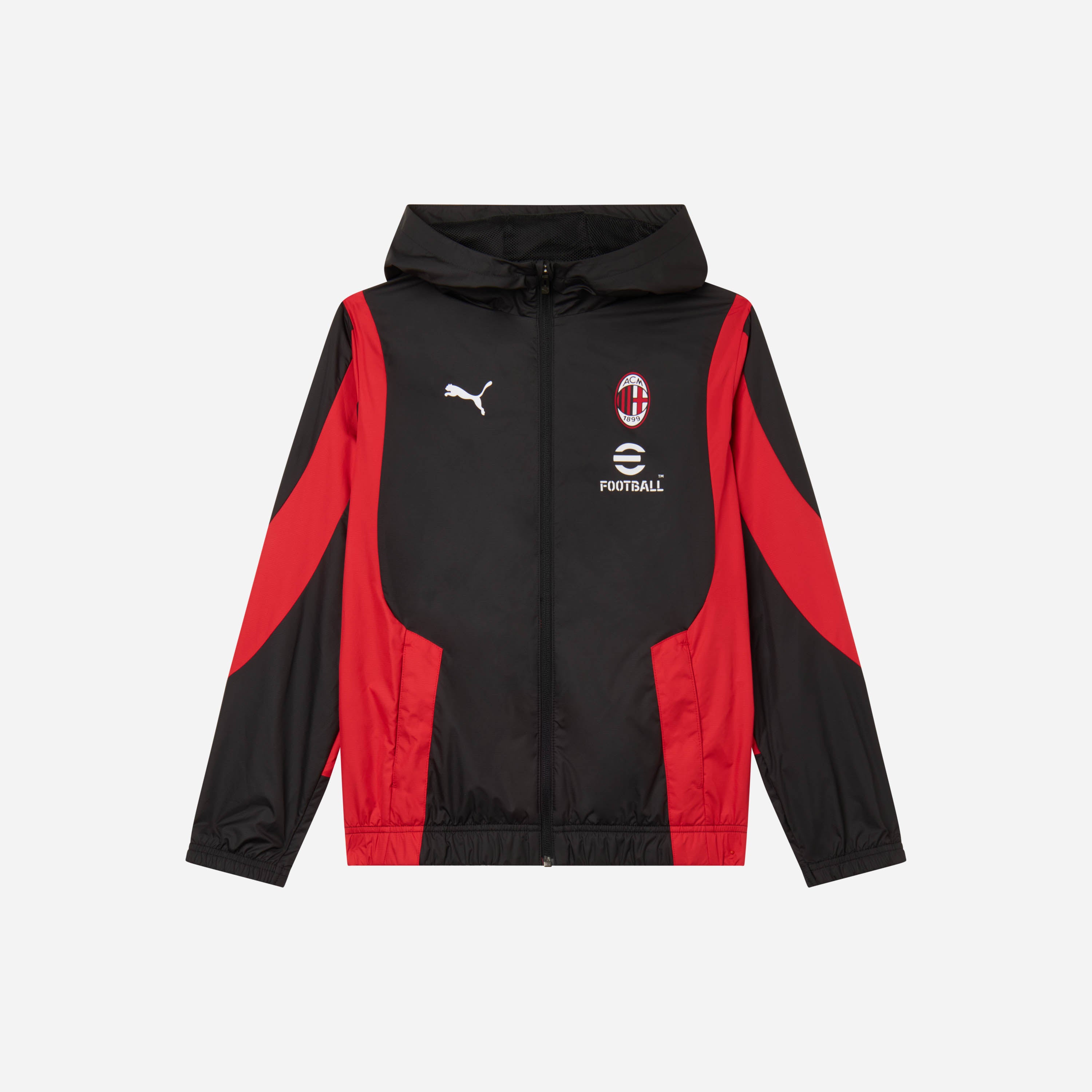 AC Milan Prematch 2023/24 giacca bambino zip cappuccio drycell