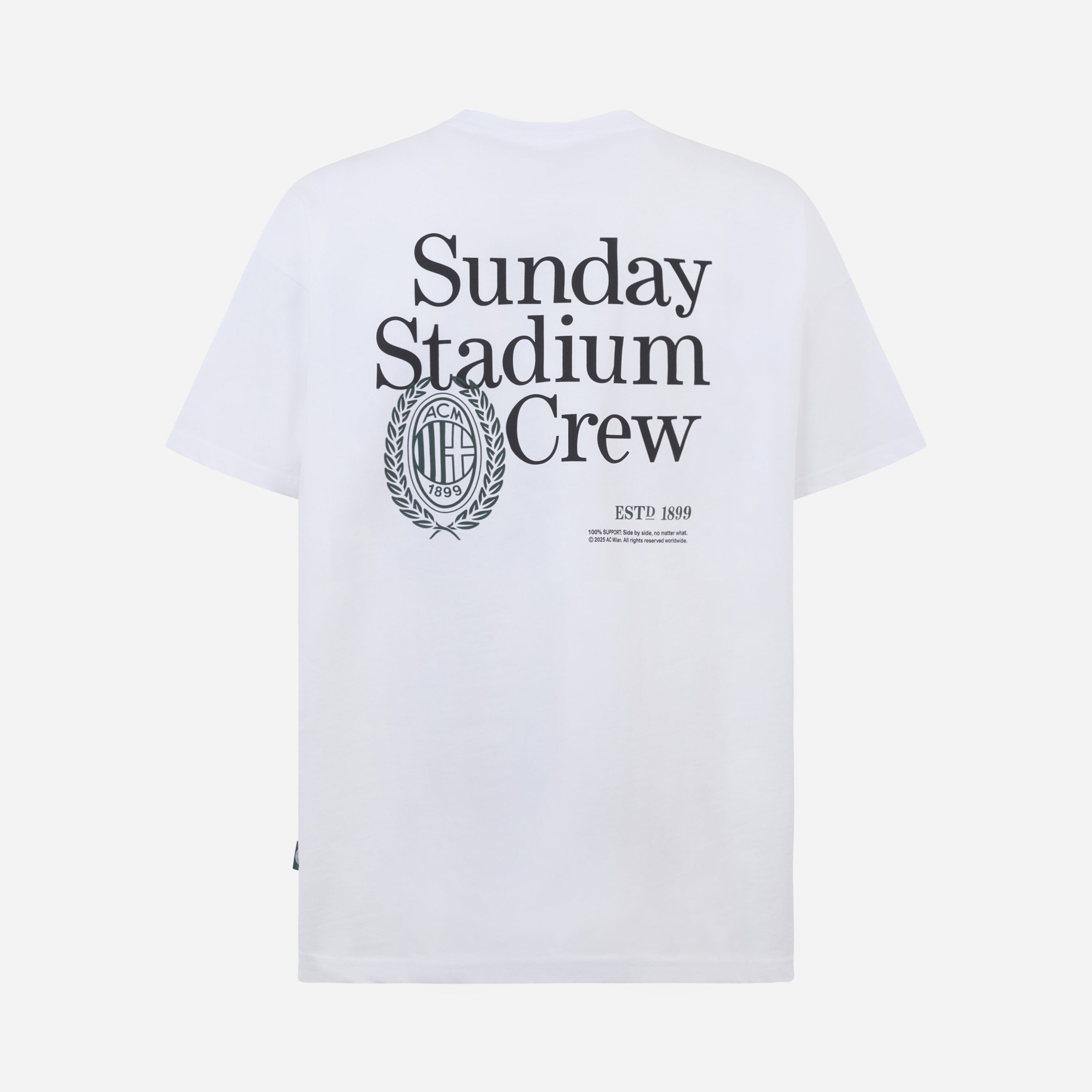AC Milan Sunday Stadium Crew t-shirt bianca cotone