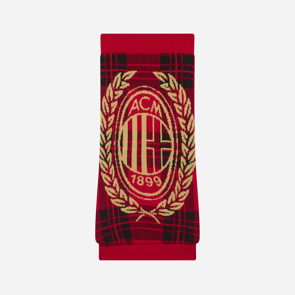 AC Milan Christmas Dog Jumper maglione cane rosso tartan S-L