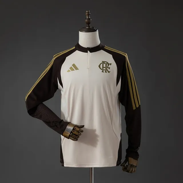 Flamengo 2026/27 maglia allenamento beige manica lunga S-XXL