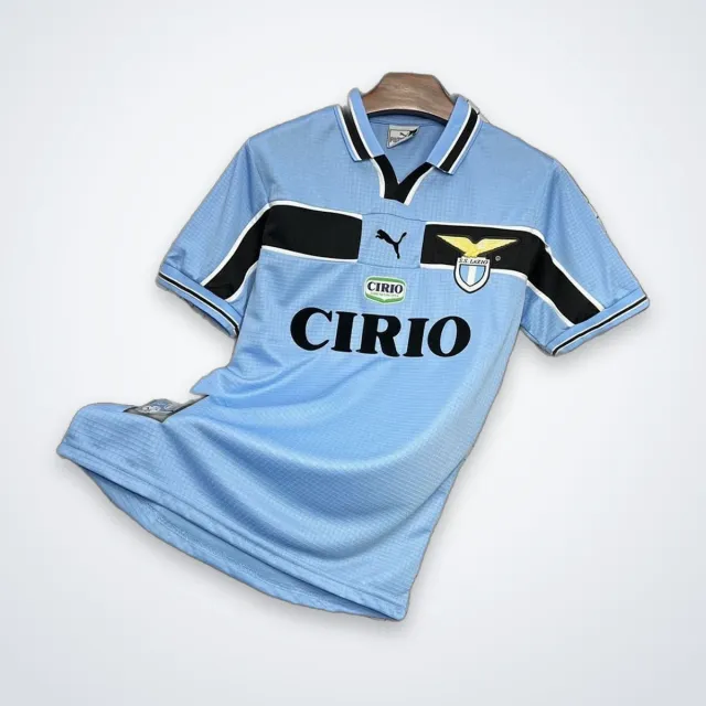 Lazio 1998/99 maglia calcio celeste fascia nera S-XXL