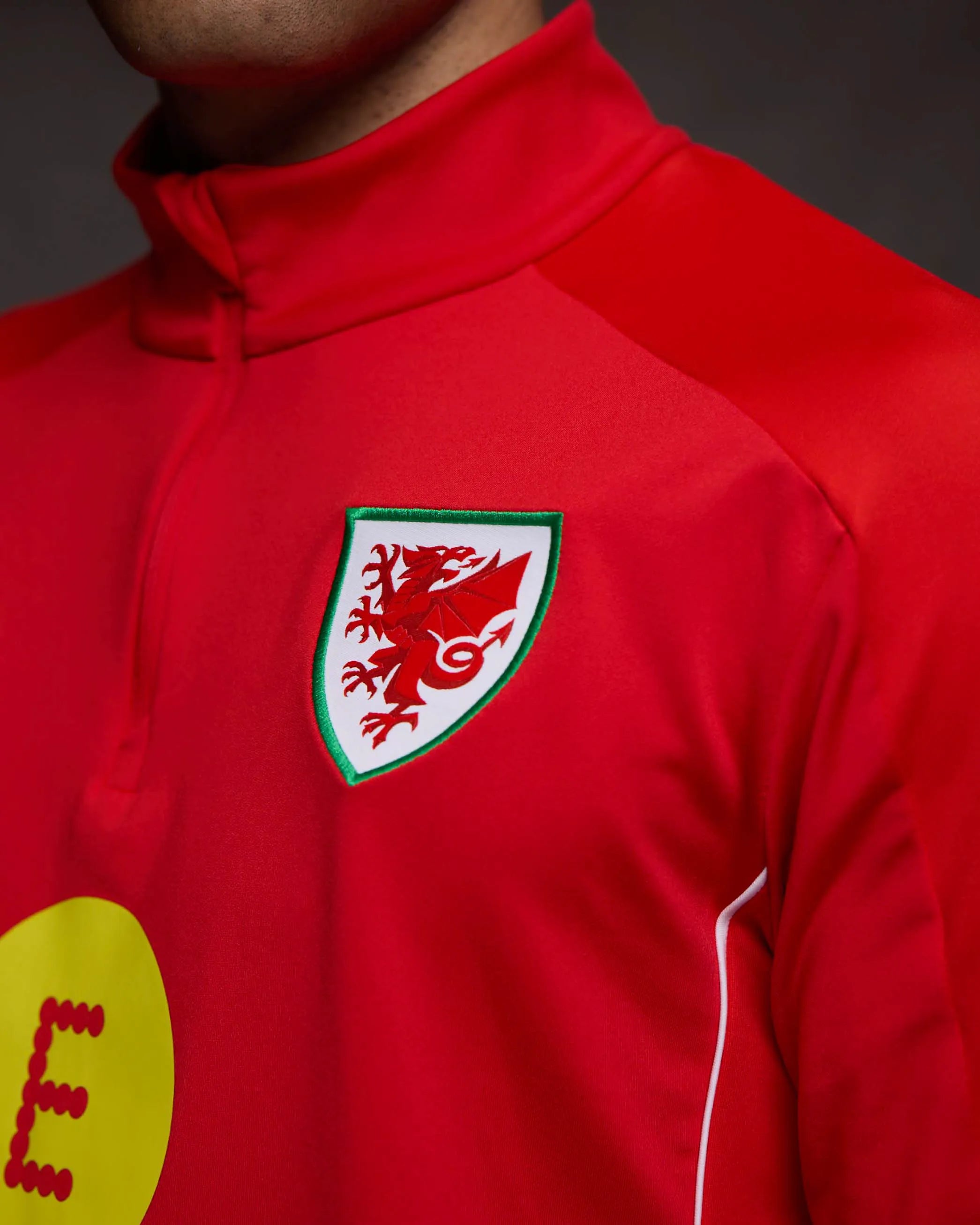 Wales SUDU Players Training felpa 1/4 zip rossa M