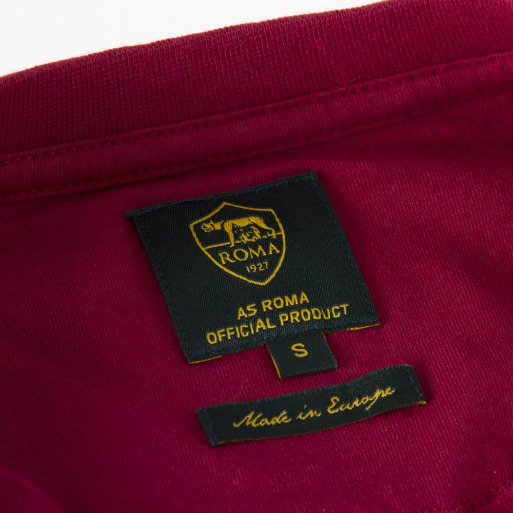 Roma Fanshop Heritage T-Shirt Maglietta Cotone Nera Ufficiale