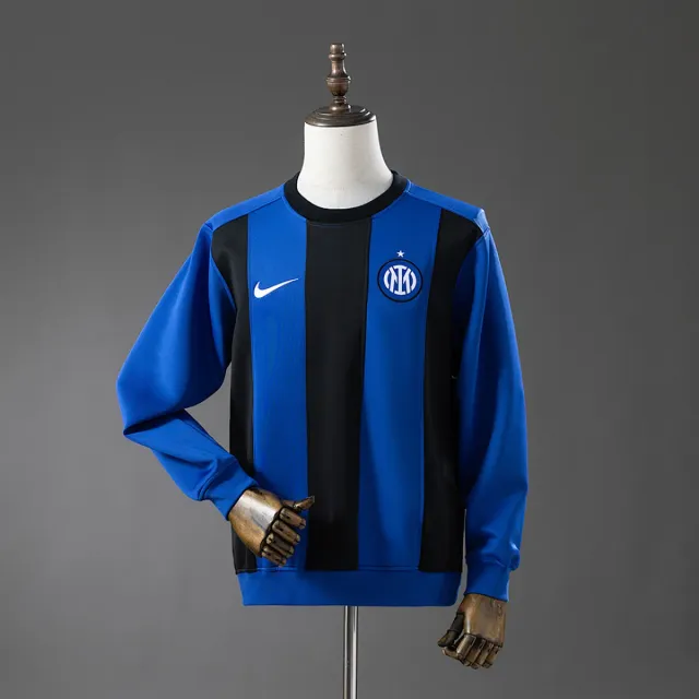 Tifoso Store Inter 2025/26 Felpa Girocollo Blu Strisce Nere