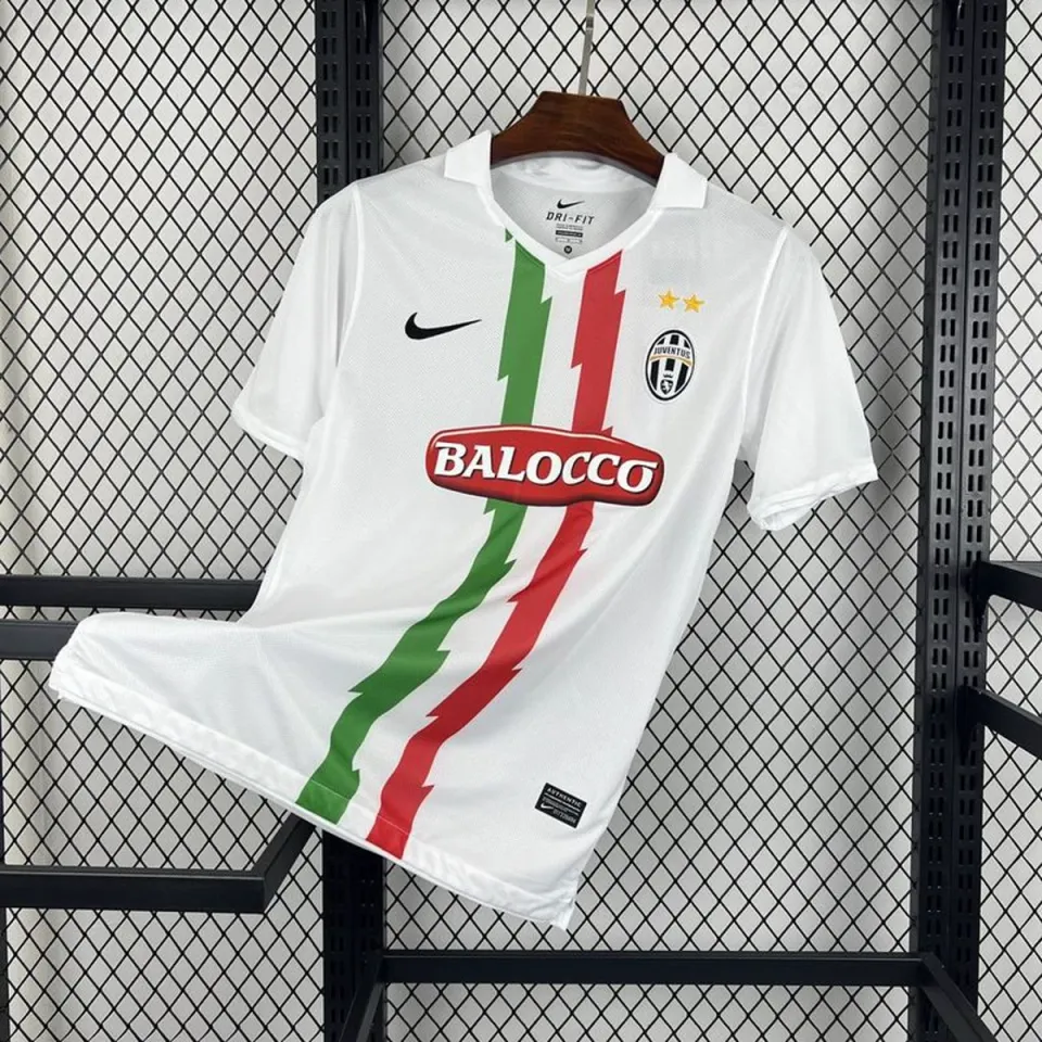 Juventus Away 2010/11 Maglia Seconda Bianca Tricolore