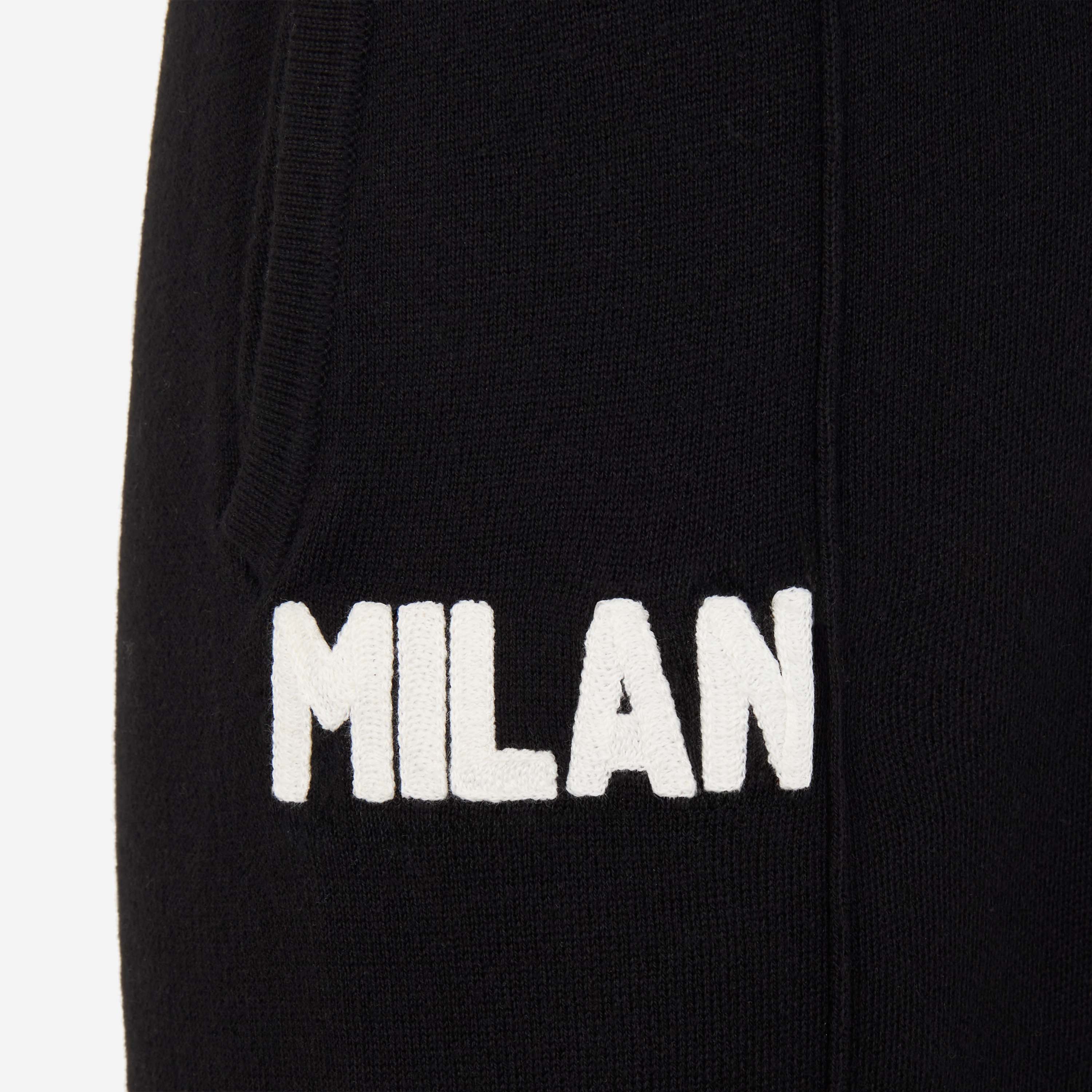 AC Milan 60s Pantaloni Tuta Neri Cotone Vestibilita Regolare