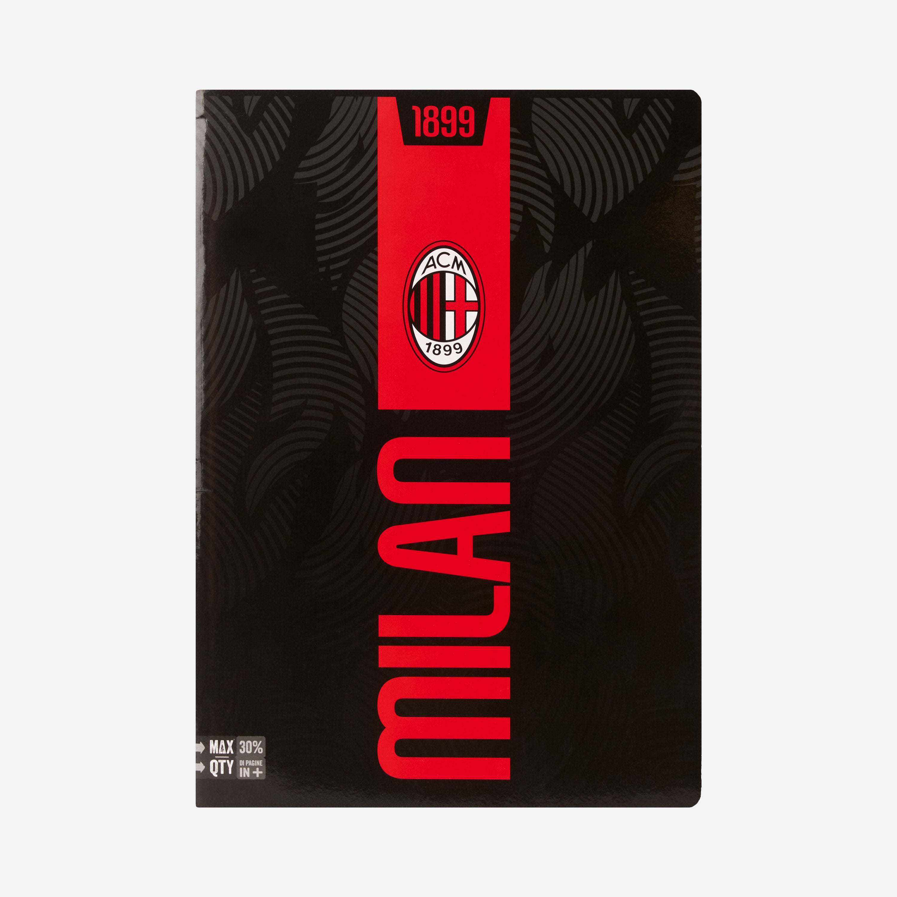 AC Milan Quaderno a Quadretti Rossonero 96 Pagine