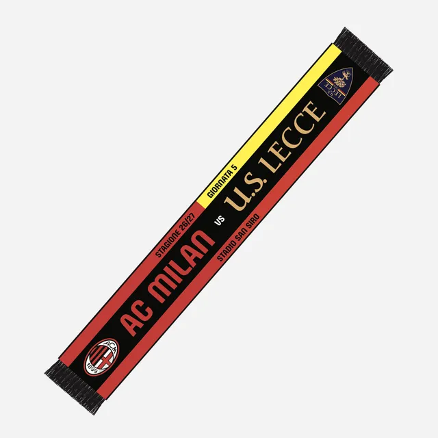 AC Milan U.S. Lecce sciarpa matchday rosso-nero unisex