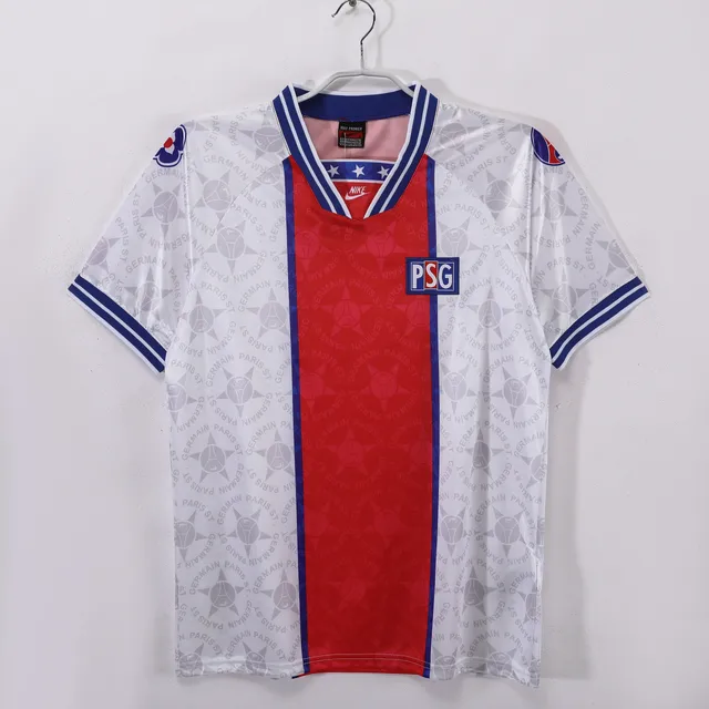 PSG Away 1994/95 maglia calcio blu striscia rossa