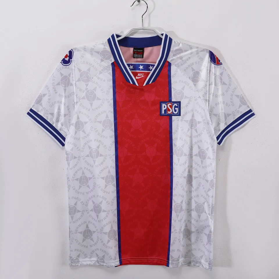 PSG Away 1994/95 maglia calcio blu striscia rossa