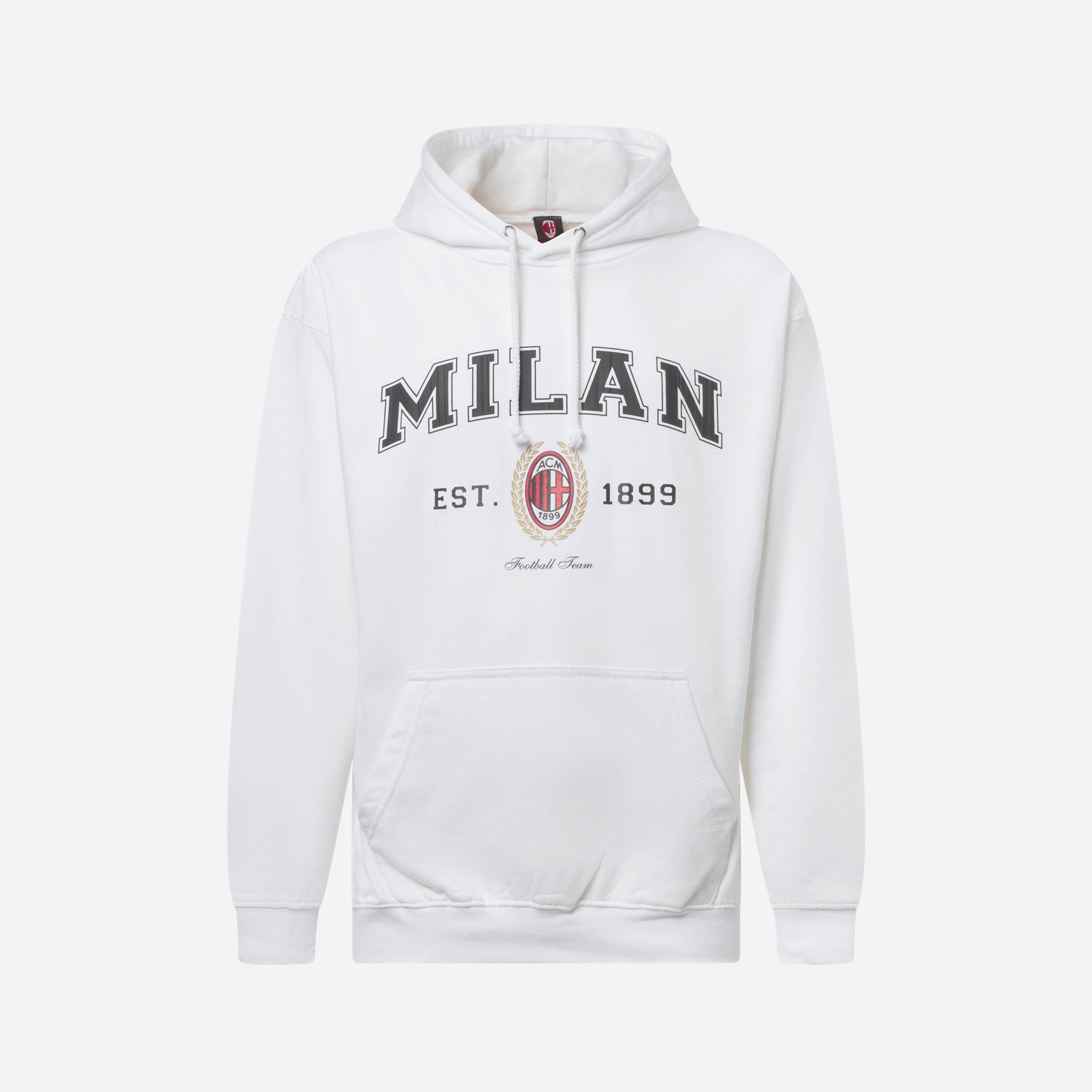 AC Milan College Collection felpa cappuccio uomo cotone