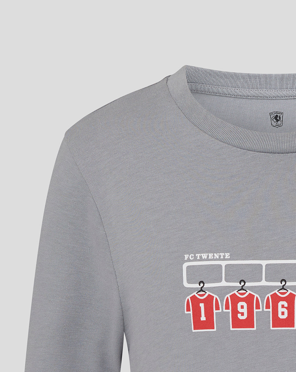FC Twente Lifestyle Kleedkamer T-Shirt 25/26 maglia bambino grigia