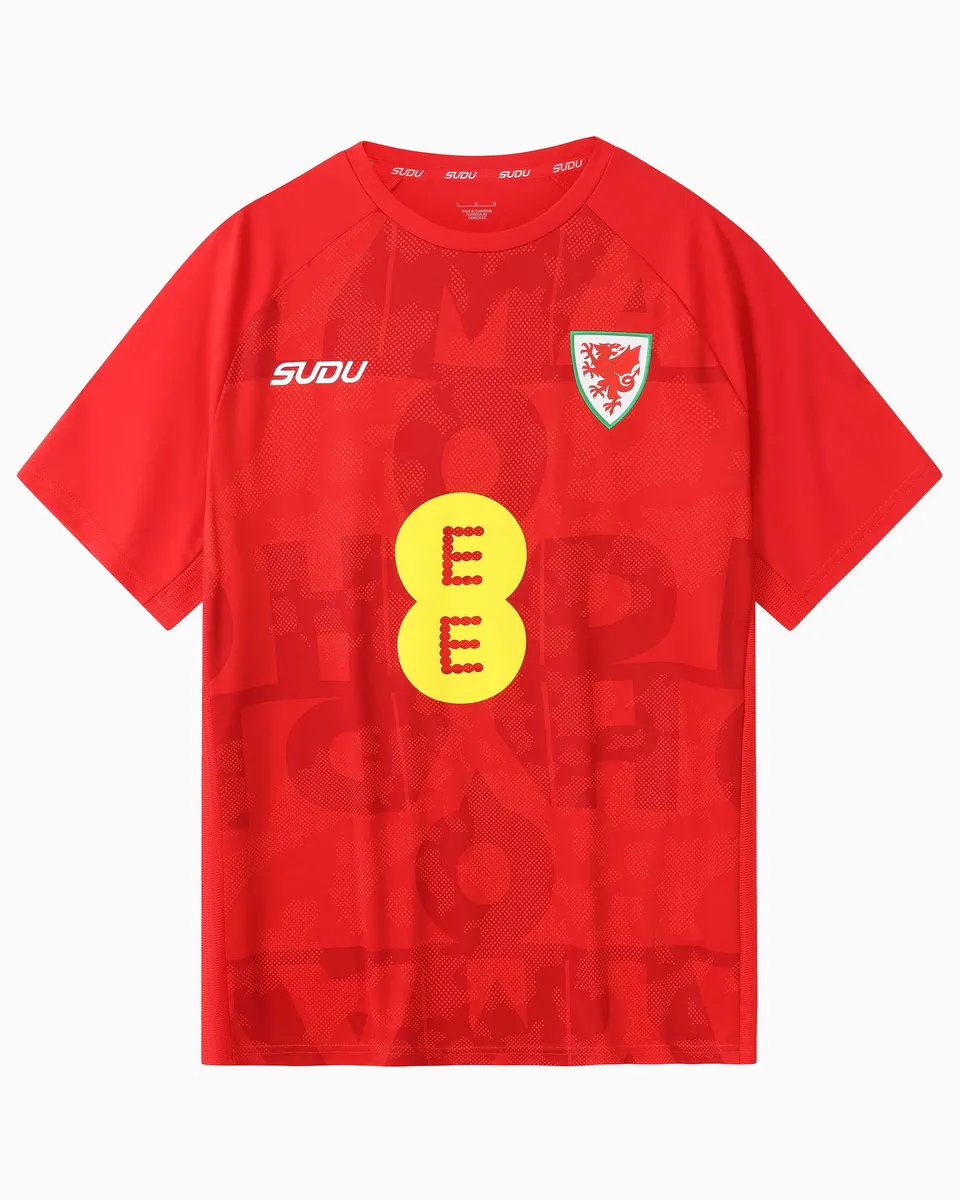 Wales SUDU Pre-Match 2026-28 maglia da tifoso uomo rossa
