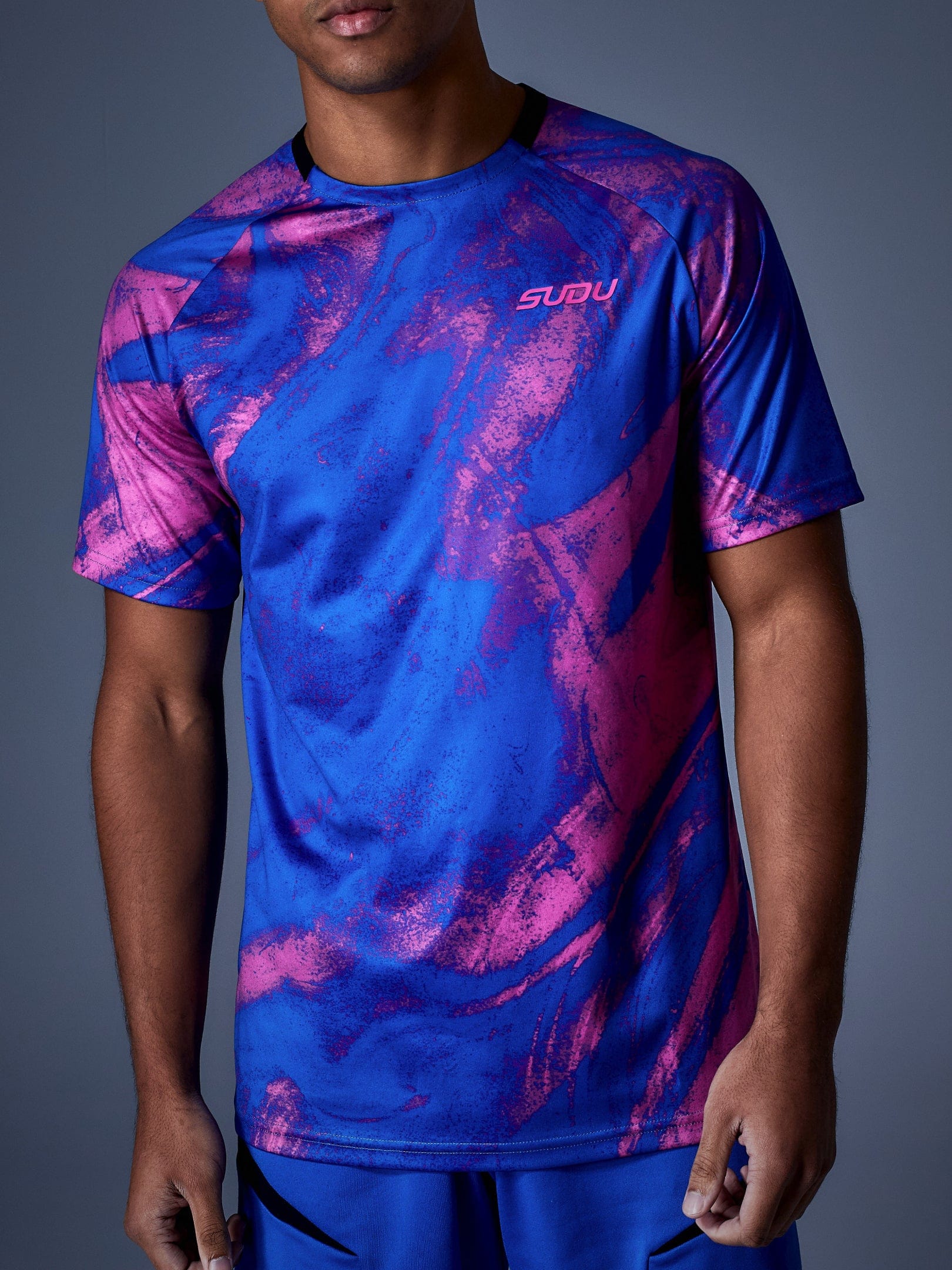 Wales SUDU SPT 01 Play t-shirt training blu rosa