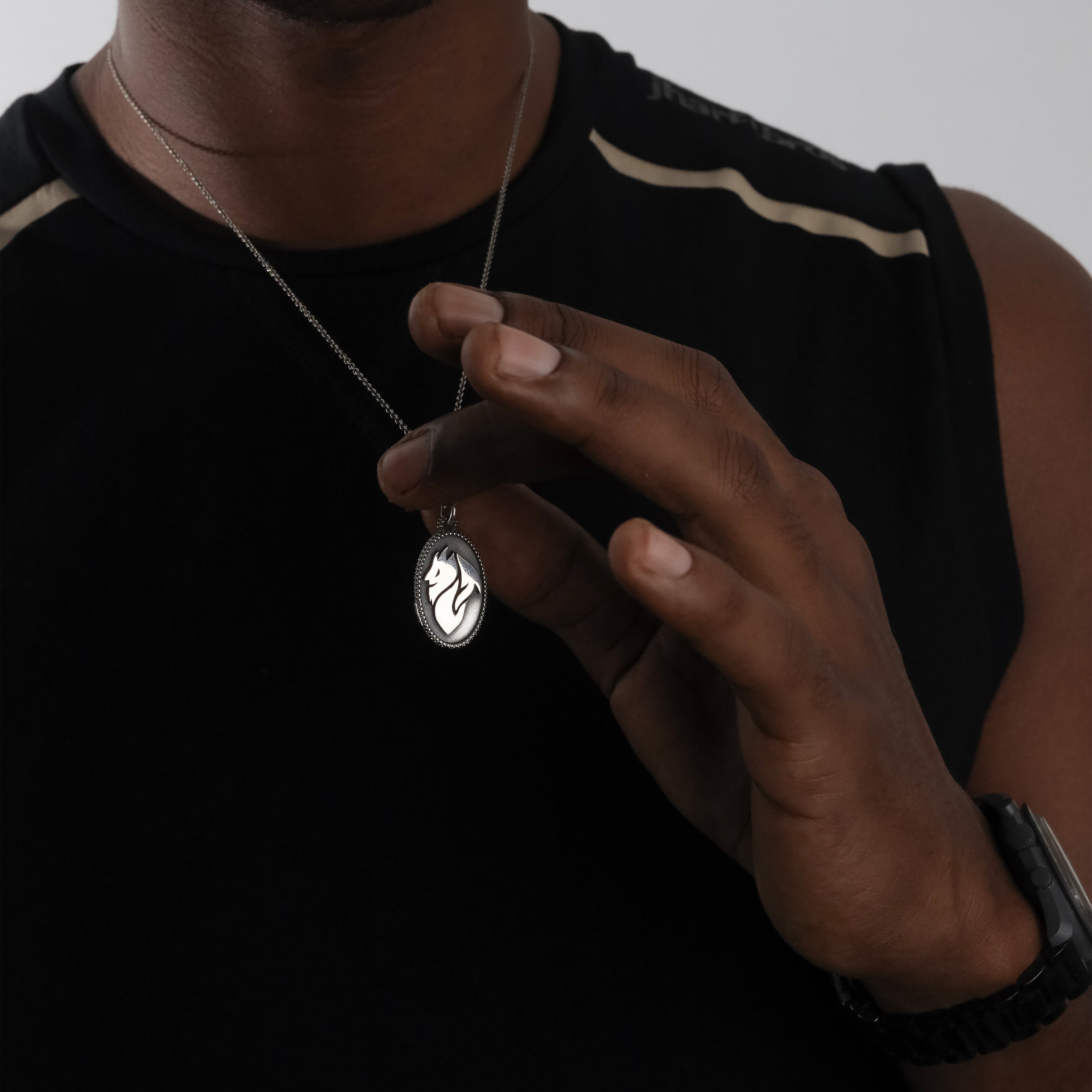 Nove25 x Milan collana argento logo silver