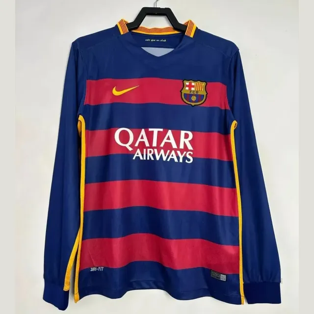 Barcellona 2015/16 Maglia calcio manica lunga retro S-XXL