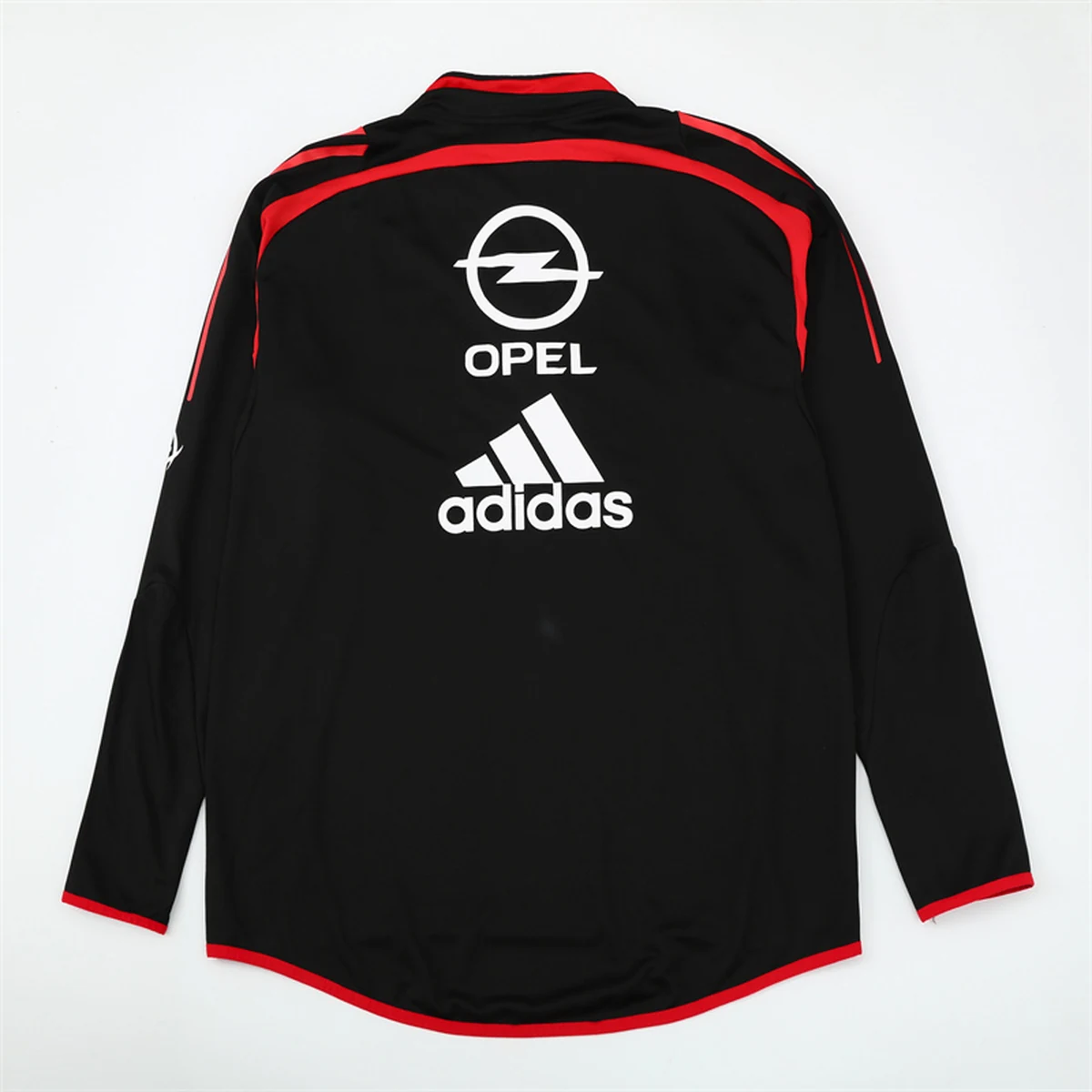 Milan 2004/05 felpa nera mezza zip retro Opel