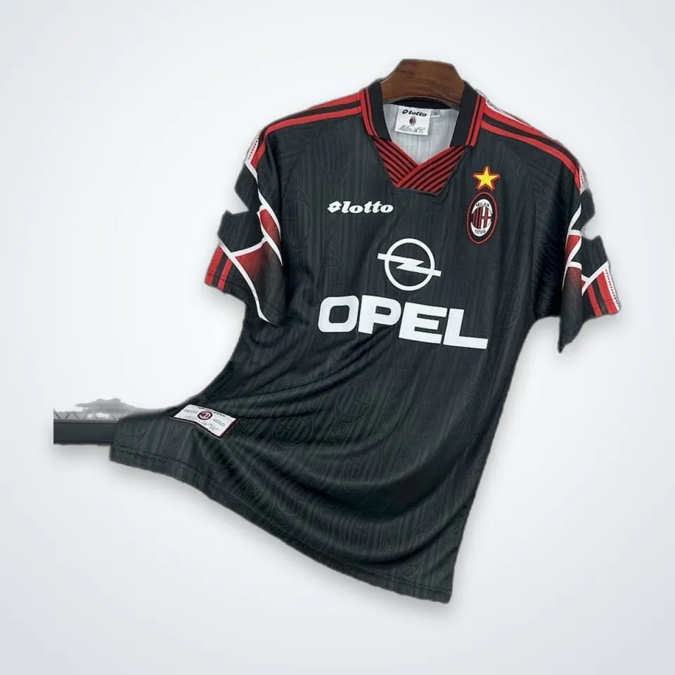 Tifoso Store Maglie da Calcio Milan Nera 1997/98 maglia nera