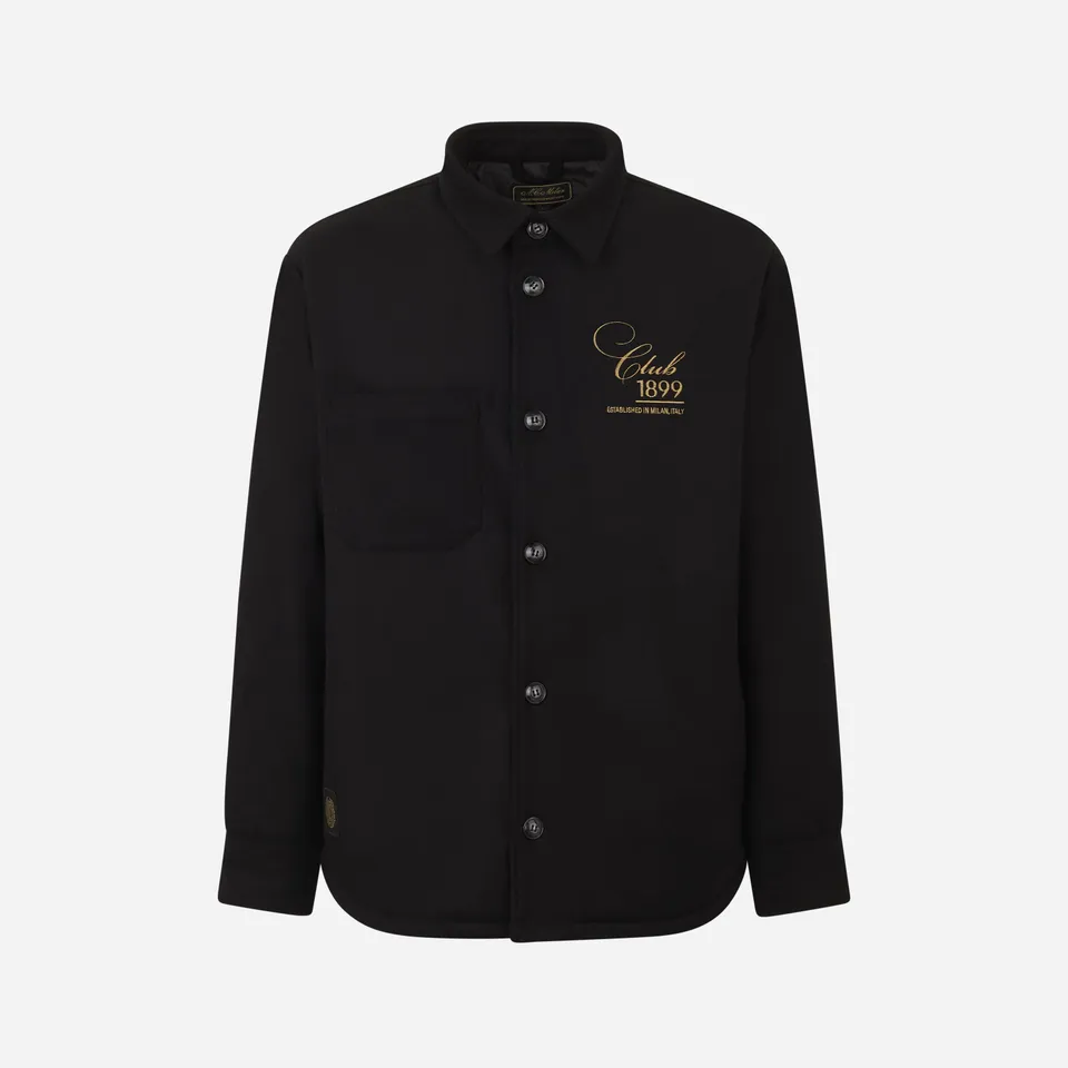 AC Milan Magliette Club 1899 Camicia Uomo Nera Lana