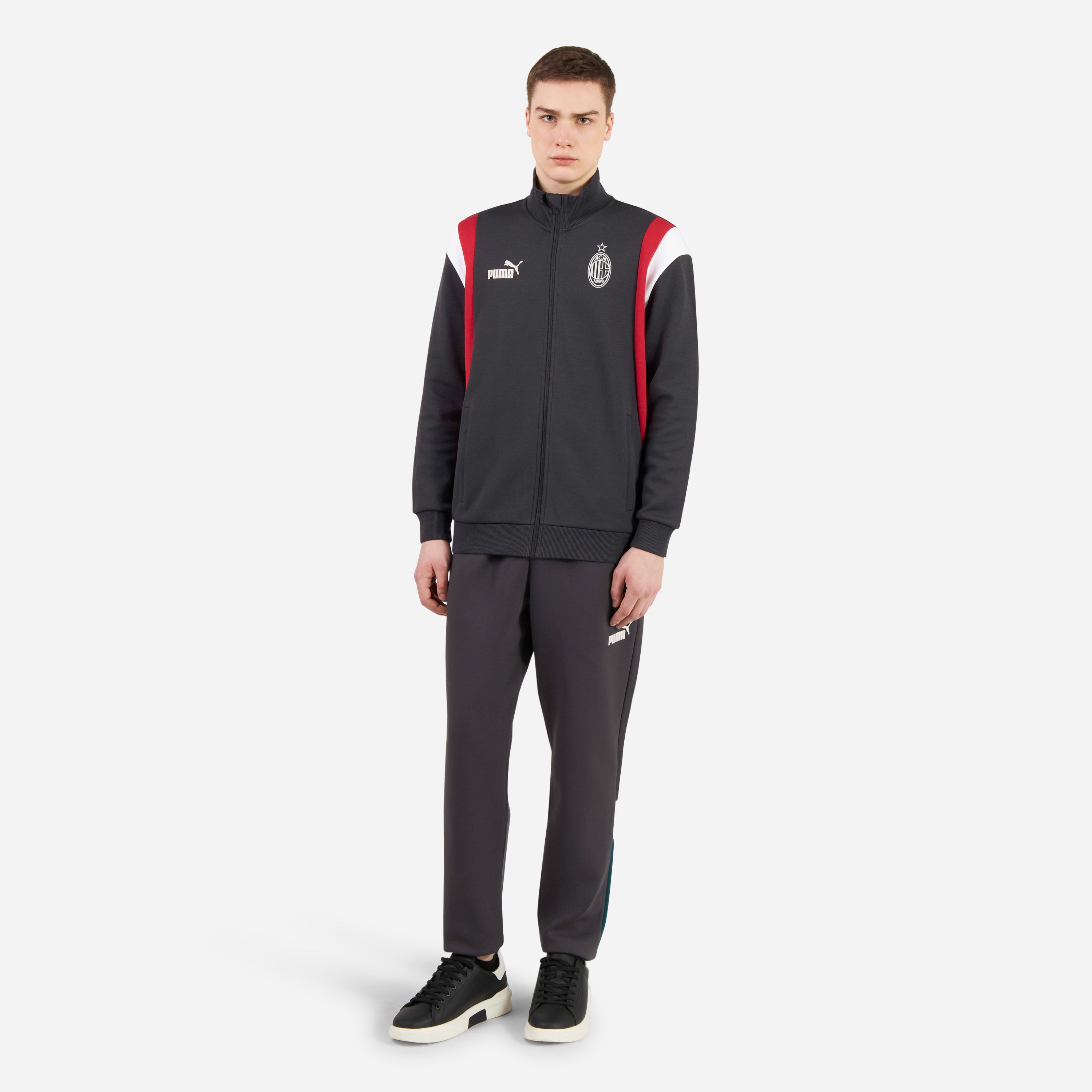 AC Milan Archive Collection Zipped Hoodie felpa zip uomo