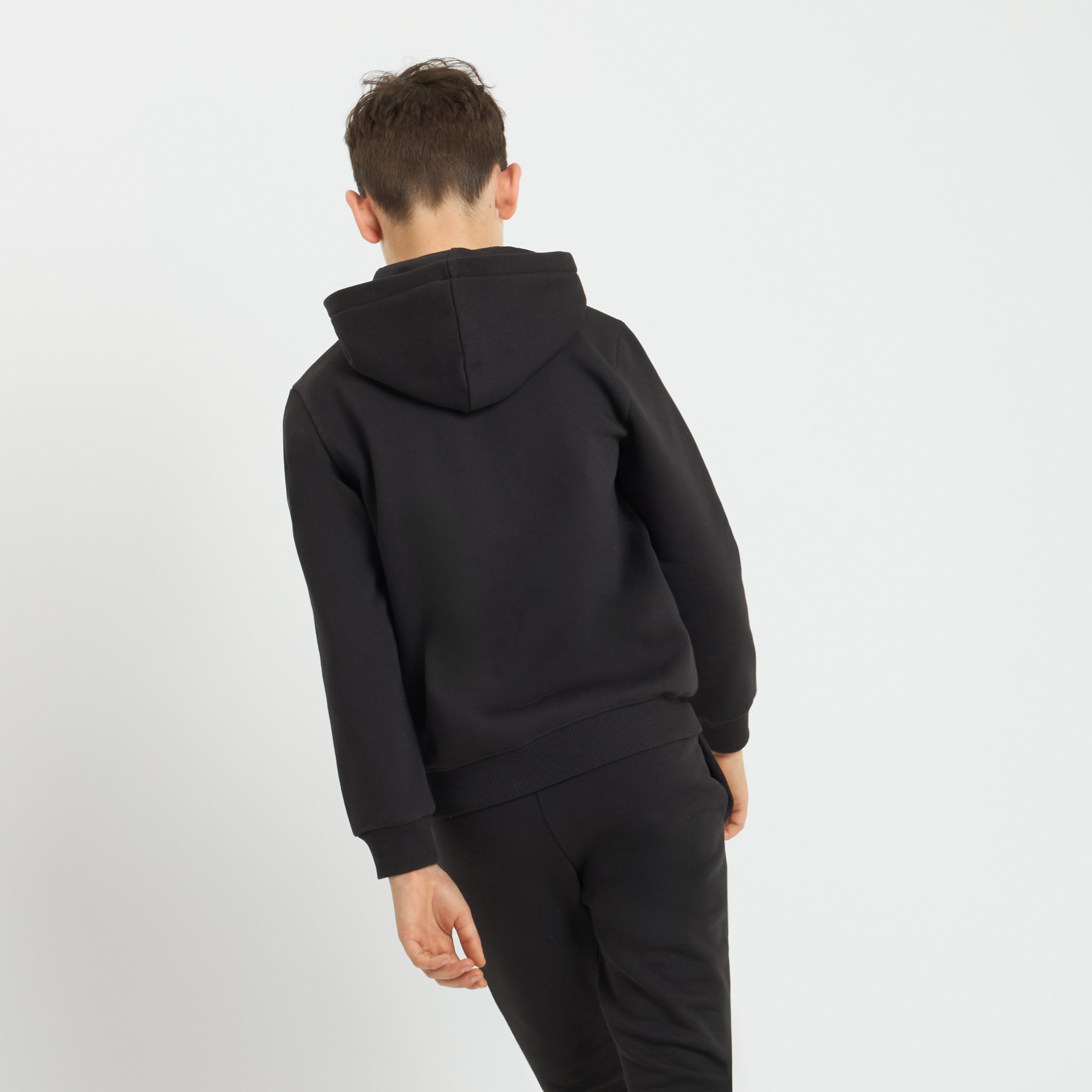 AC Milan Essential Felpa Cappuccio Bambino Nera Cotone