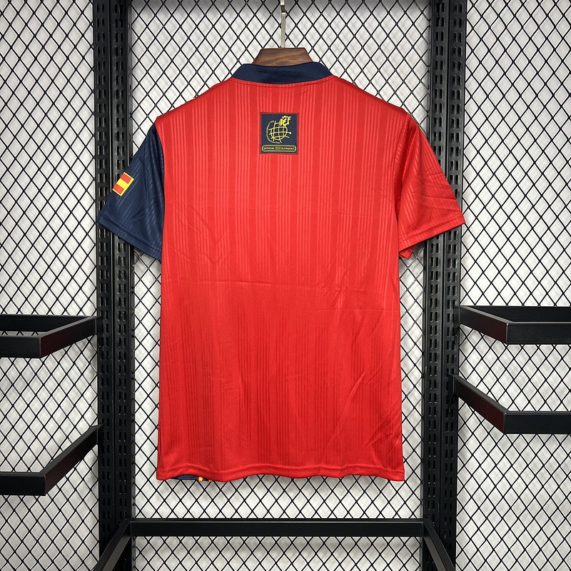 Tifoso Store Spagna 1996 prima maglia calcio retro rossa colletto