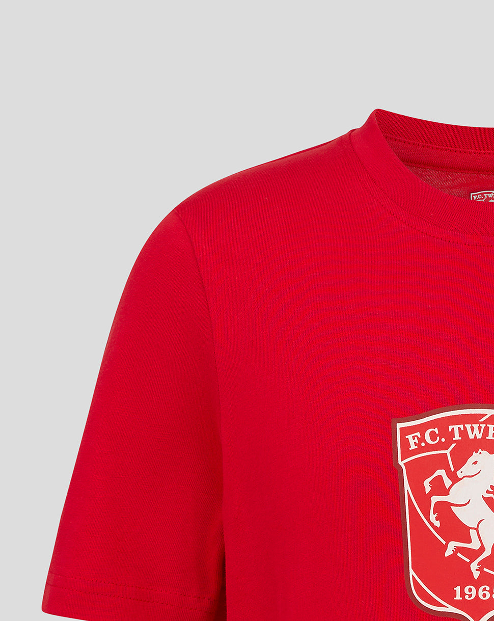 Twente Core Logo T-Shirt junior maglia rossa cotone