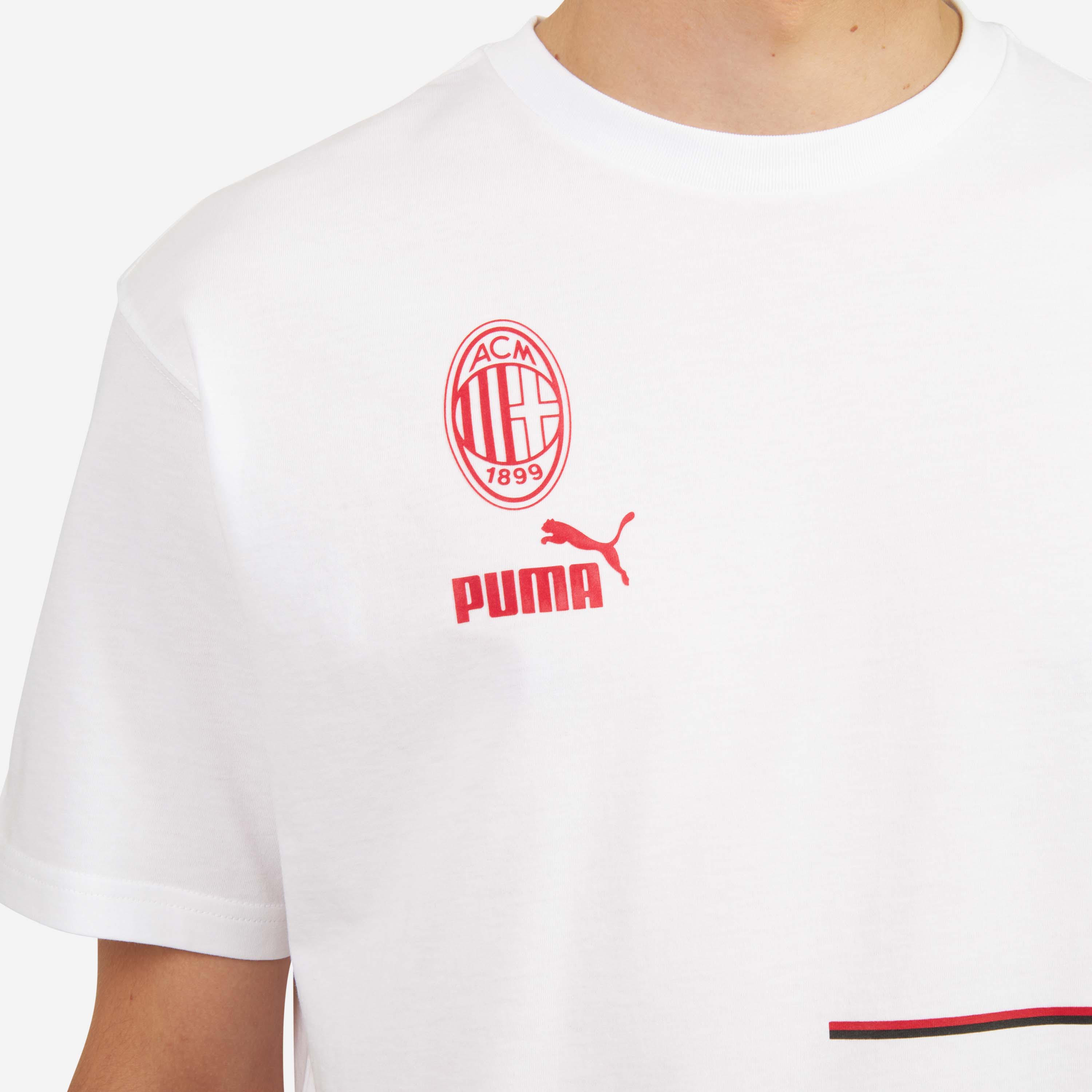 AC Milan T-Shirt Uomo M Stampe e Patch Cotone