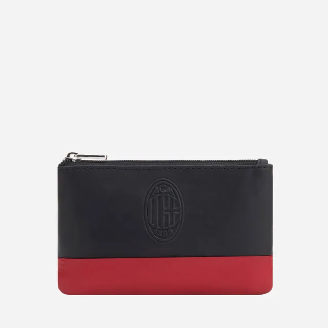 AC Milan portachiavi pelle zip logo 2 scomparti