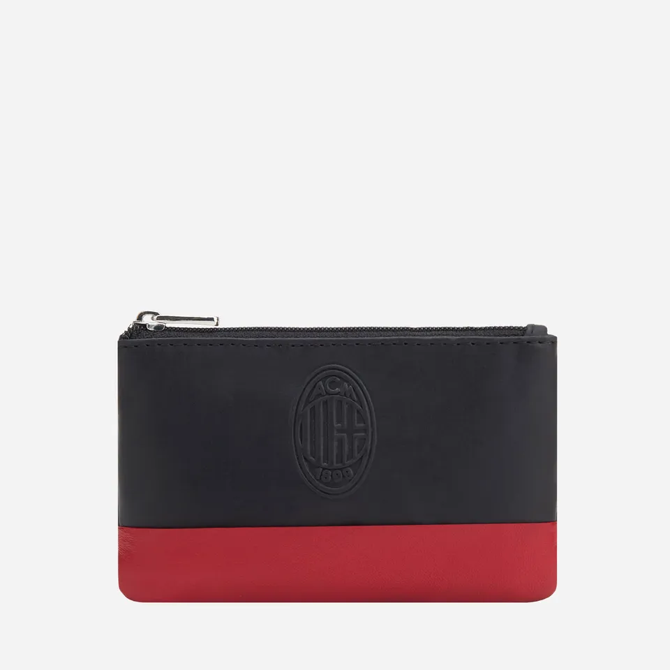 AC Milan portachiavi pelle zip logo 2 scomparti