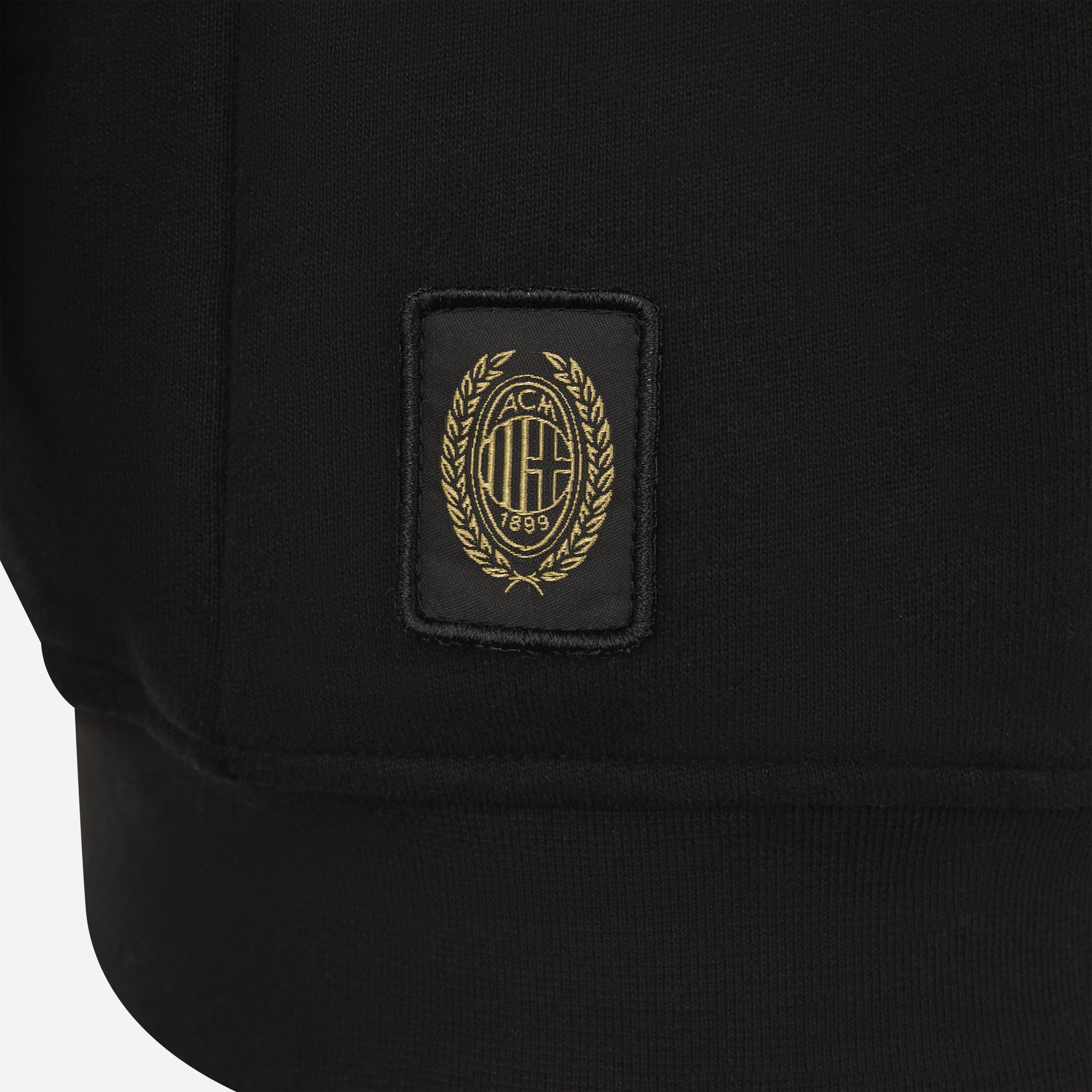 AC Milan Club 1899 Felpa Nera Zip 1/4 Cotone