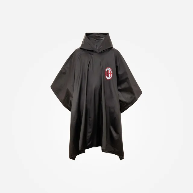 AC Milan Kids Rain Poncho mantella pioggia nero impermeabile