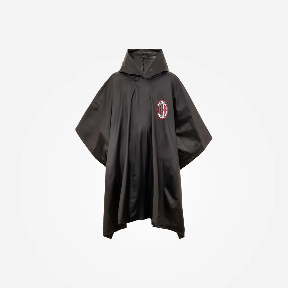 AC Milan Kids Rain Poncho mantella pioggia nero impermeabile