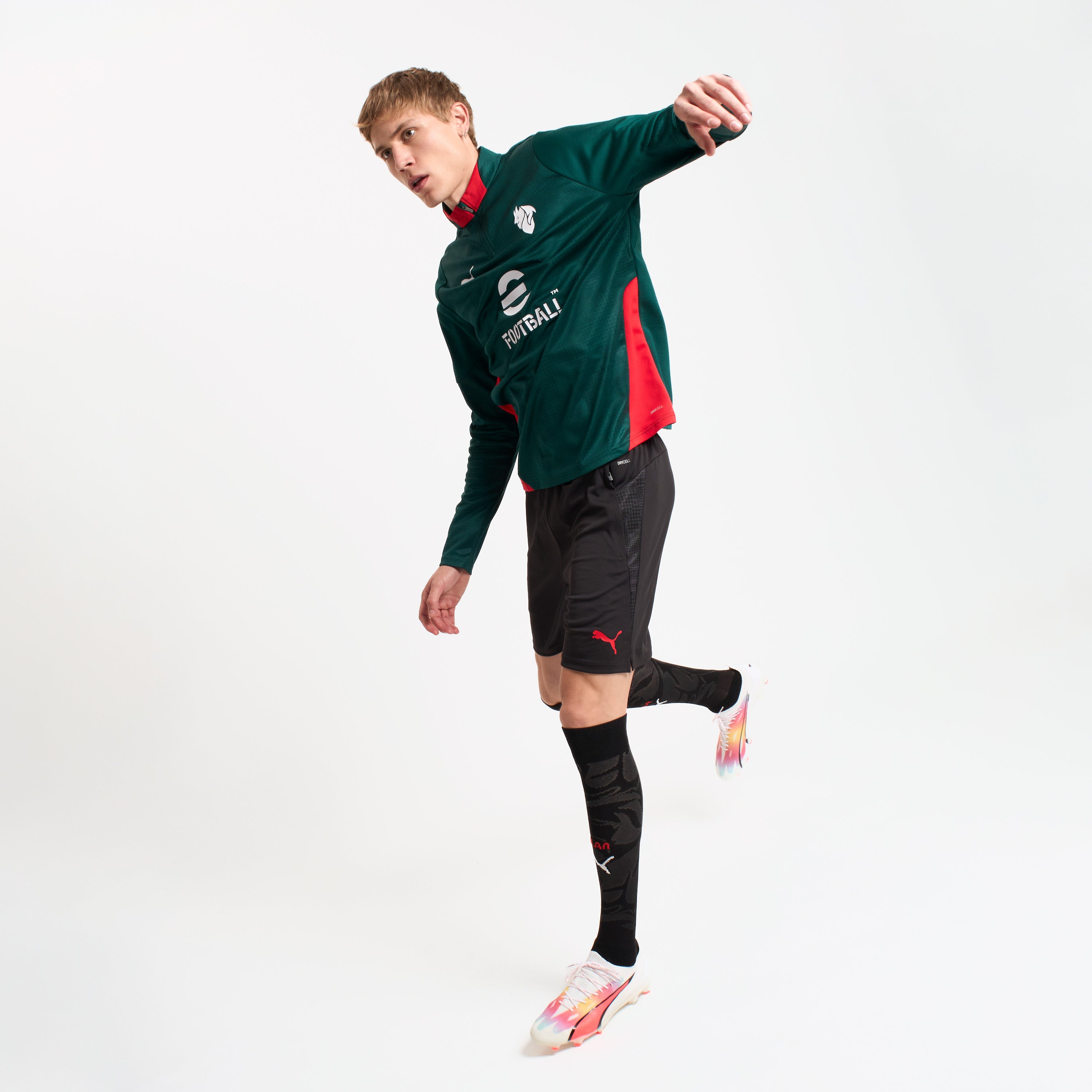 AC Milan Allenamento 1/4 Zip felpa verde 2025/26 uomo