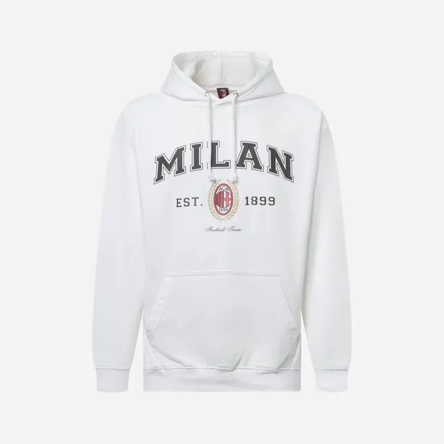 AC Milan College Collection felpa cappuccio uomo cotone