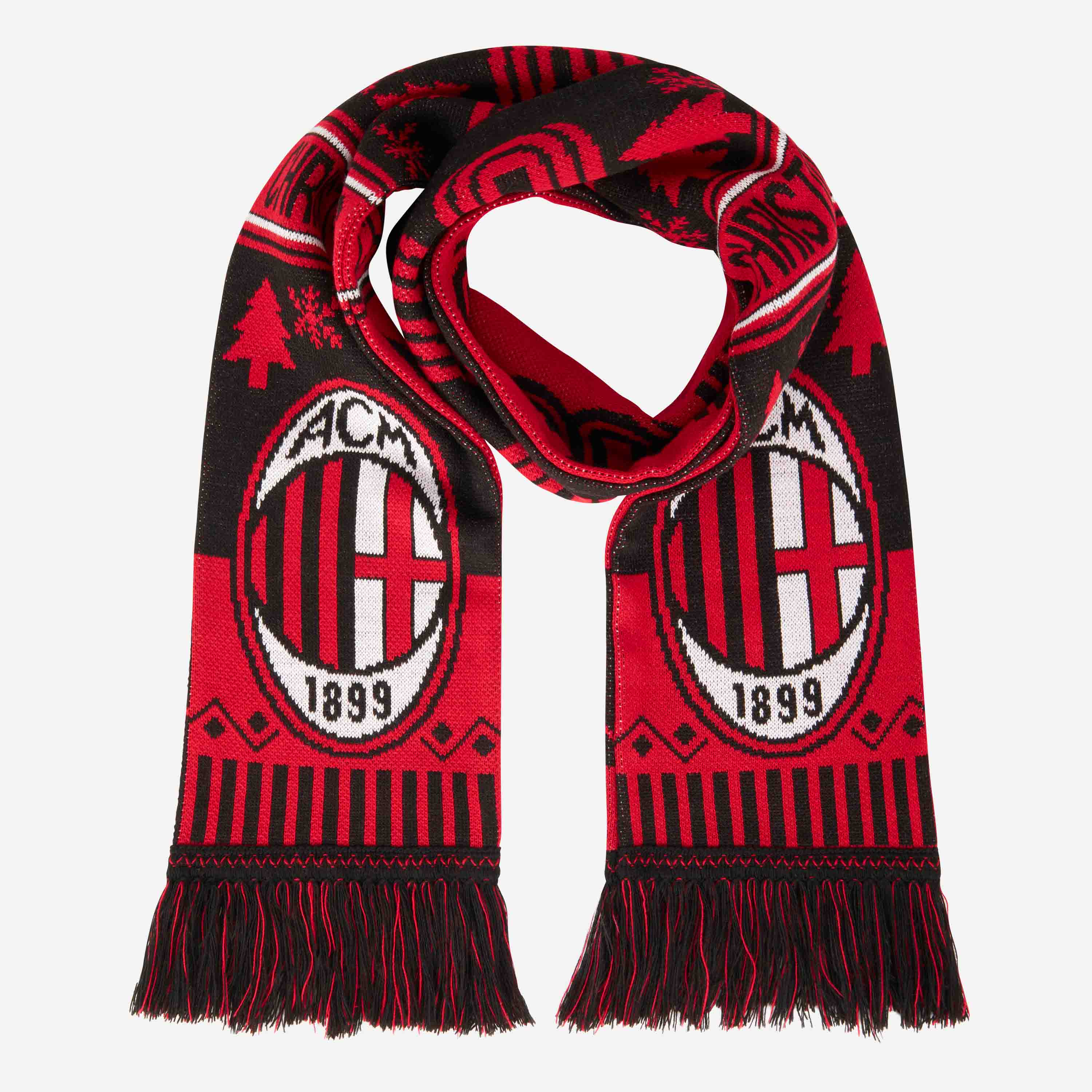 AC Milan Christmas Sciarpa Natalizia Double Face Rossonera