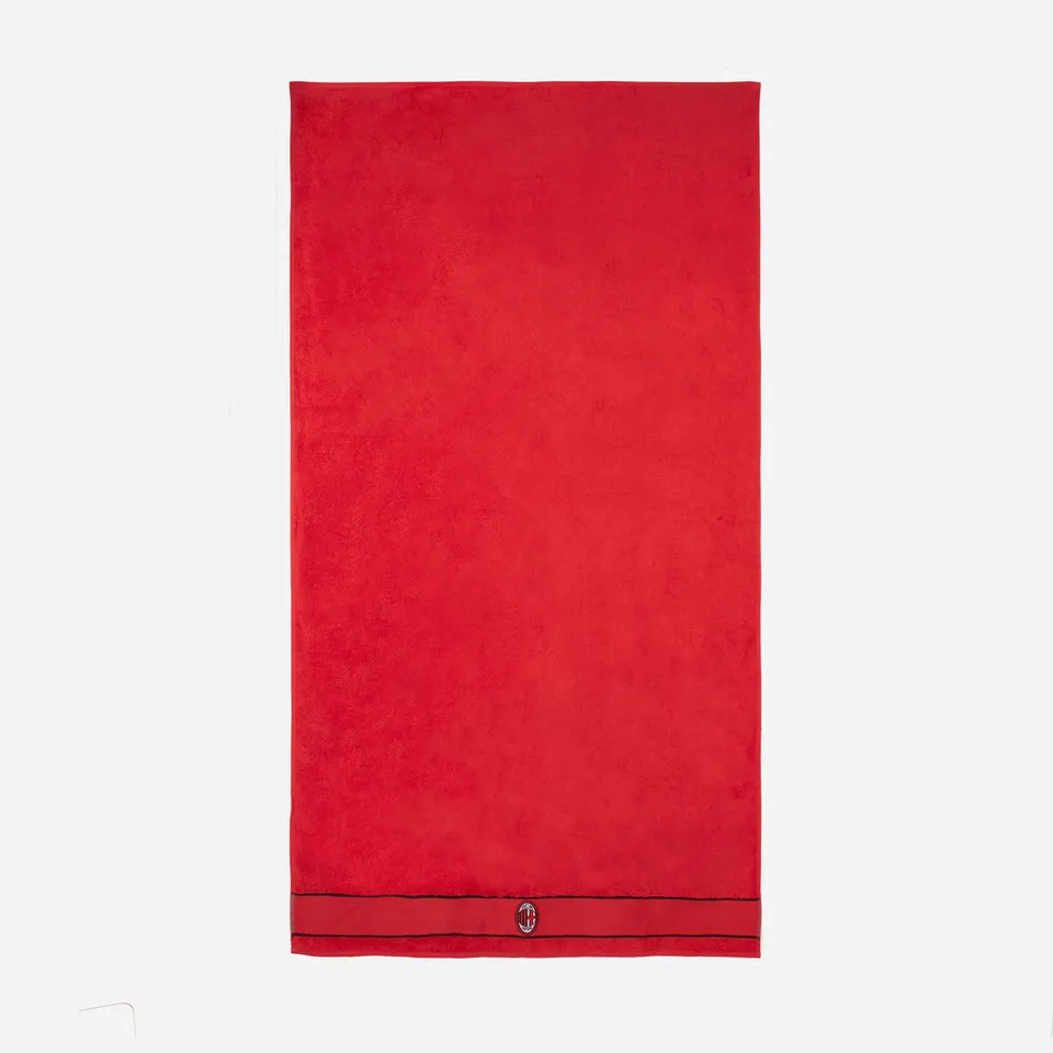 AC Milan asciugamano doccia rosso cotone 70x140 logo