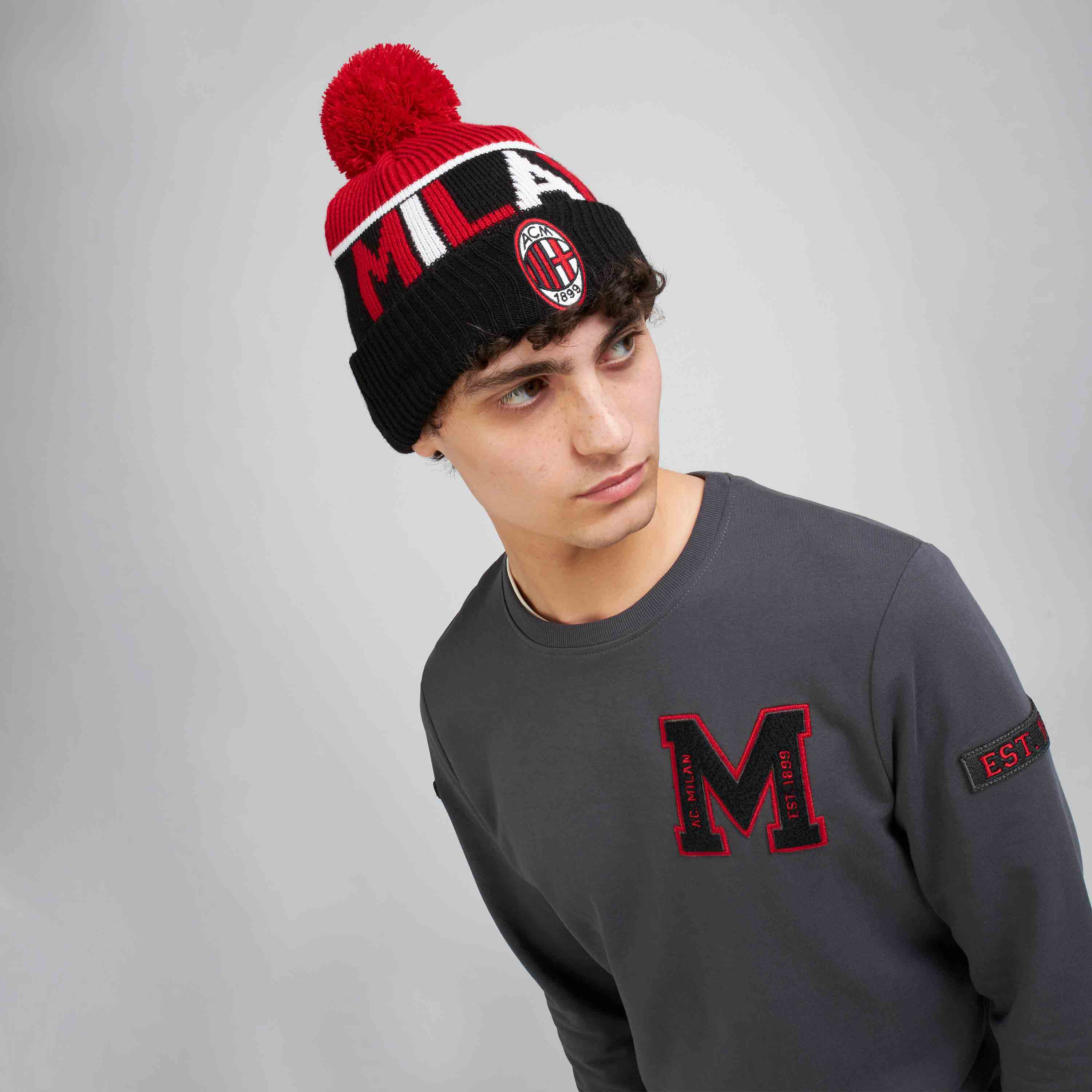 New Era x AC Milan berretto pon pon acrilico