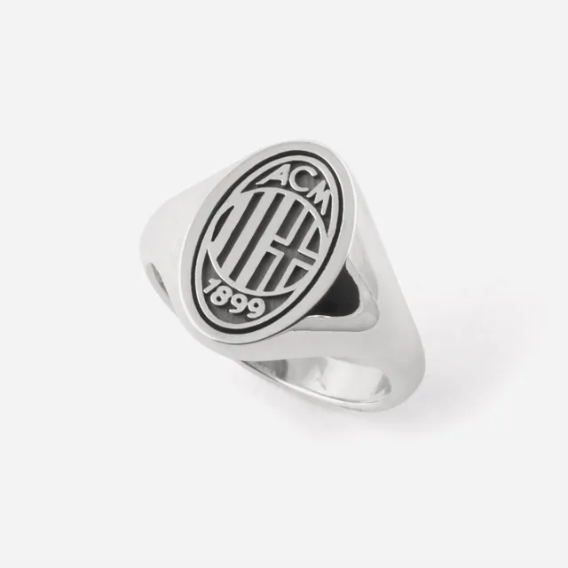 NOVE25 x Milan Anello Chevalier Logo Argento Unisex