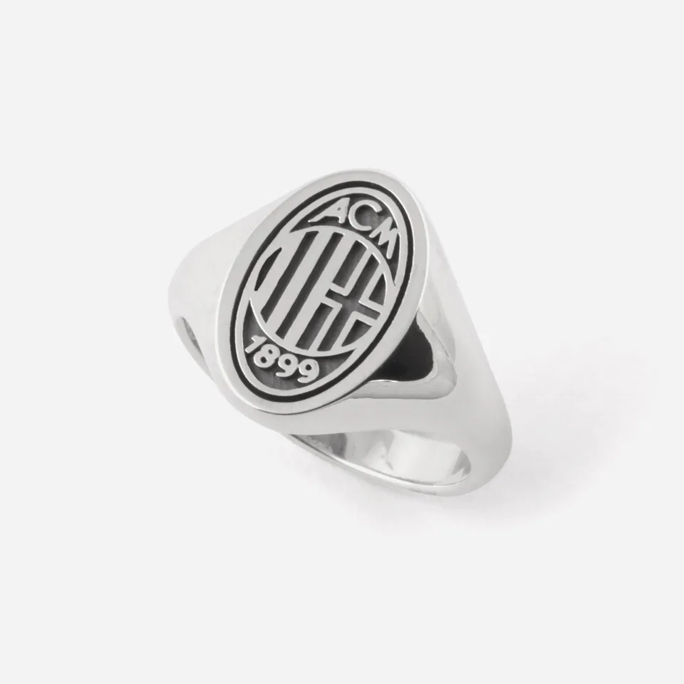 NOVE25 x Milan Anello Chevalier Logo Argento Unisex