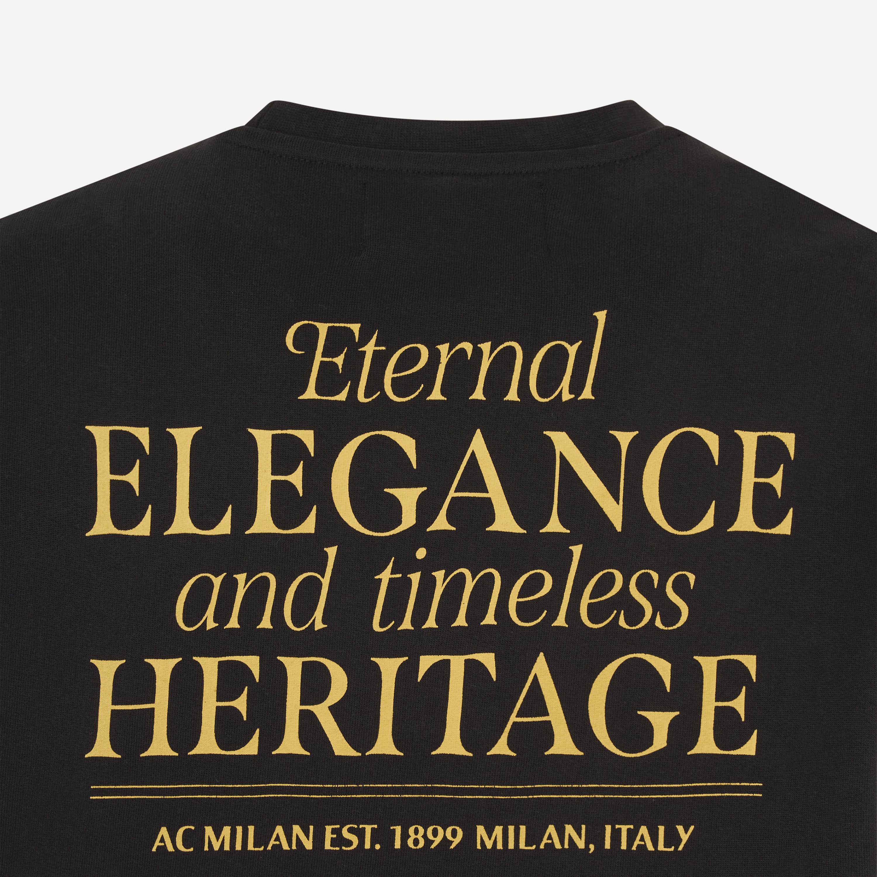 AC Milan Club 1899 felpa girocollo nera cotone