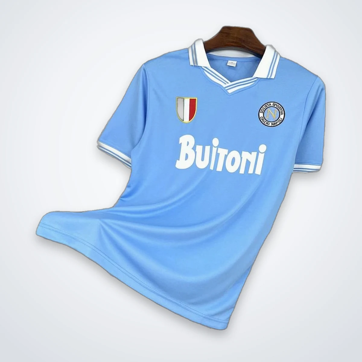 Napoli 1986/87 maglia calcio retro azzurra primo scudetto