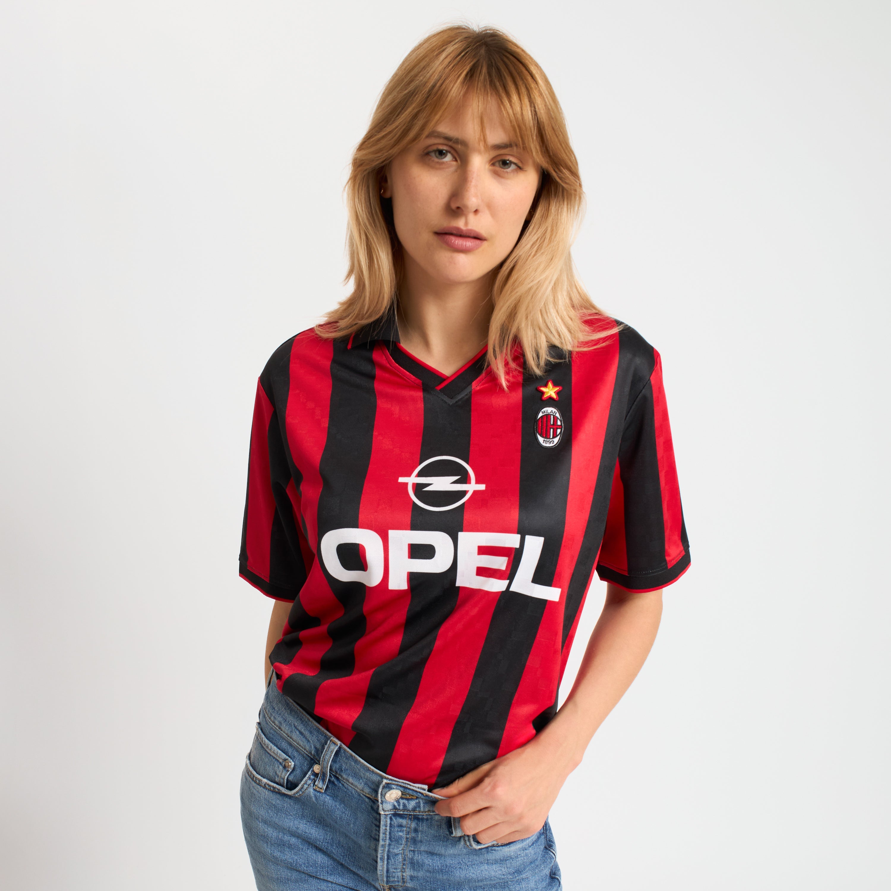 AC Milan Maglie Retro 1995/96 Maglia Home Righe Rossonere