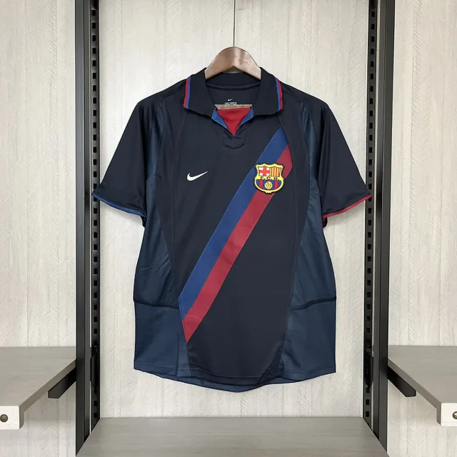 Tifoso Store Seconda Maglia Barcellona 2002/03 maglia retro blu