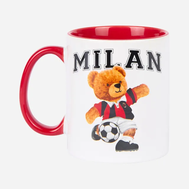 AC Milan Teddy Mug tazza bicolore manico rosso logo ufficiale