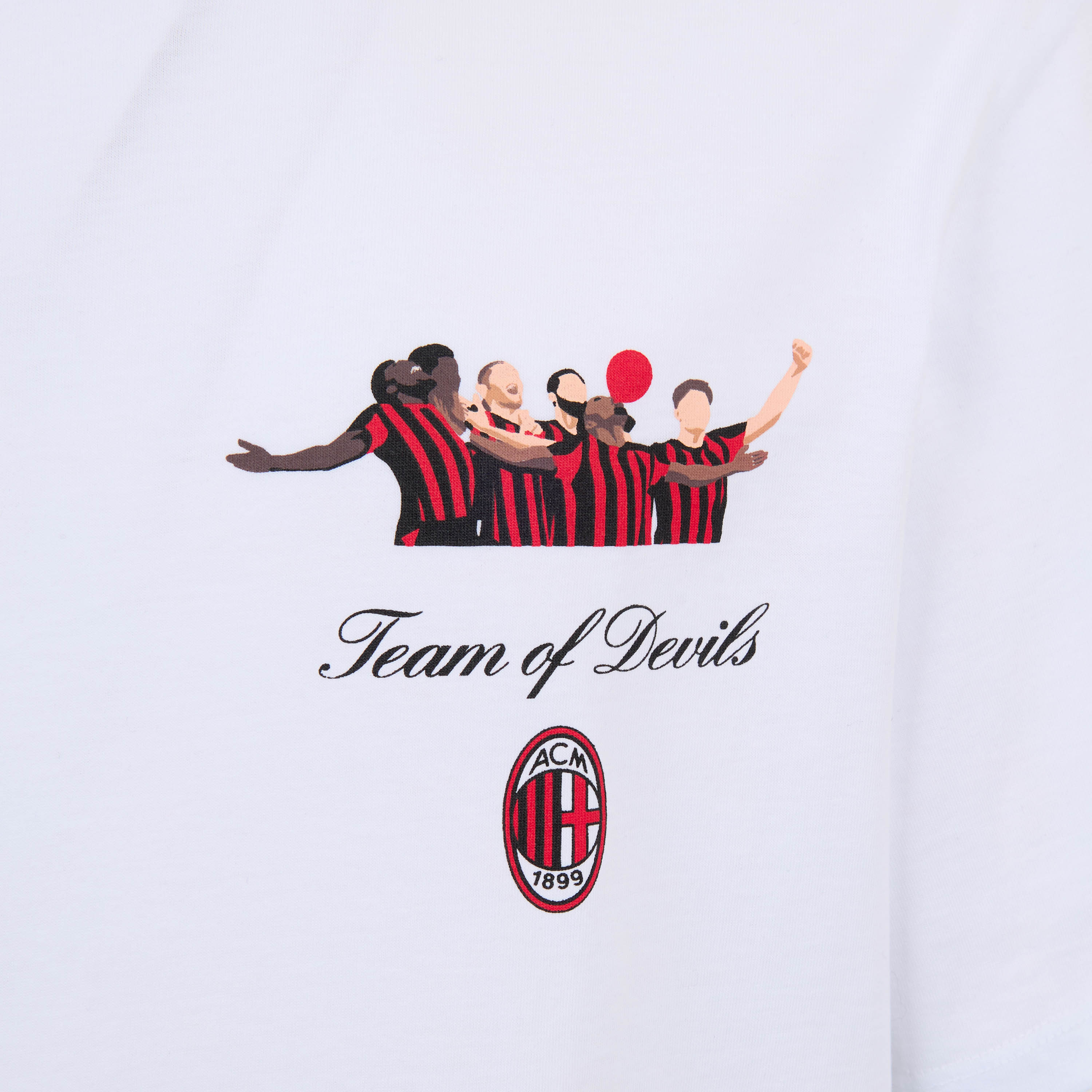 AC Milan Celebration maglietta bianca cotone Team of Devils